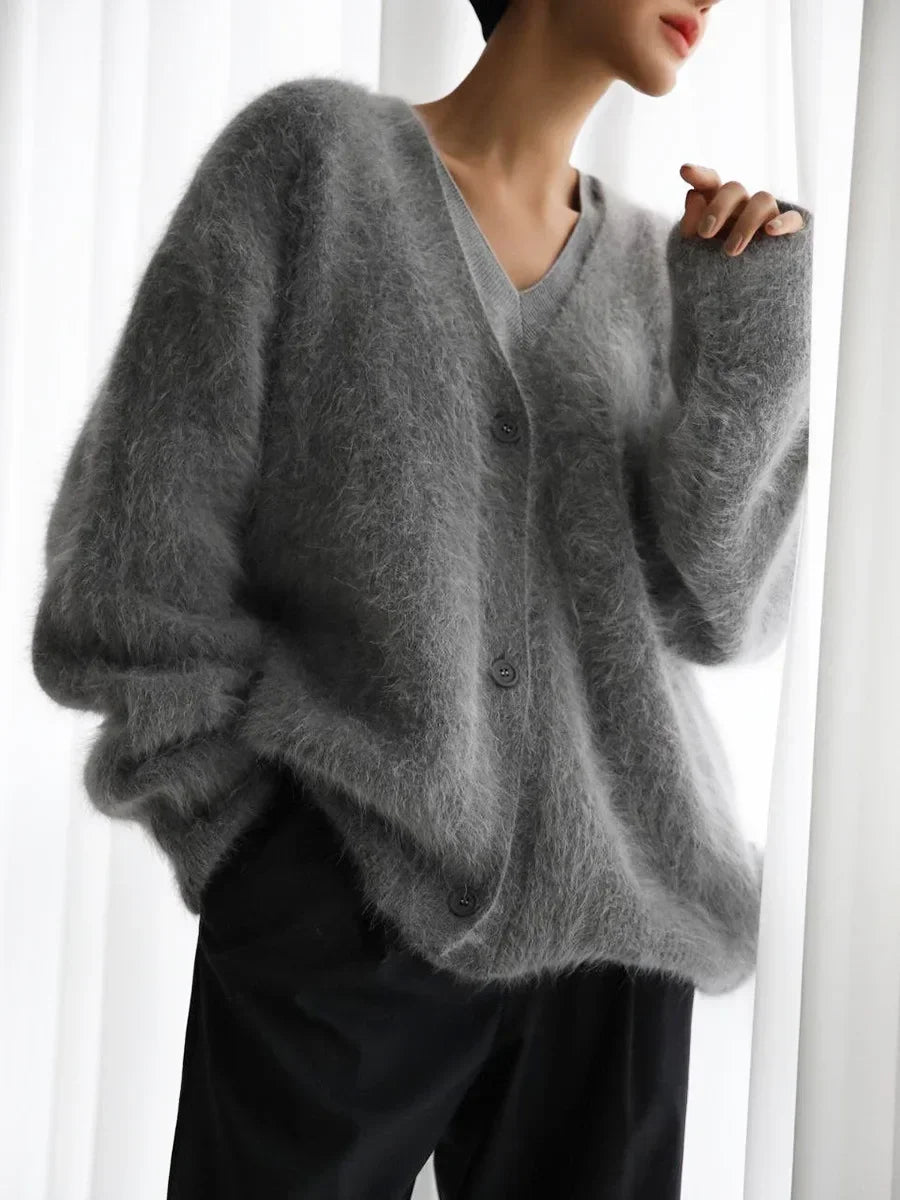 Fuzzy Knit Cardigan "Amy"