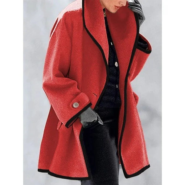 Contrast Trim Coat "Elise"