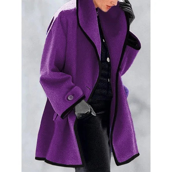 Contrast Trim Coat "Elise"