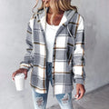 Hooded Plaid Shacket "Janet"