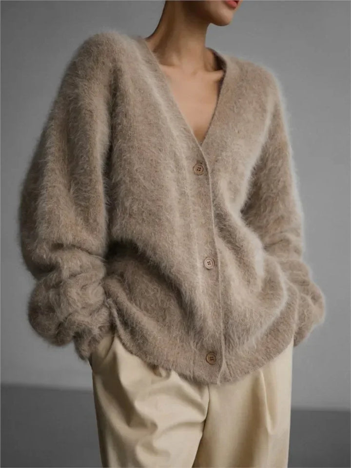 Fuzzy Knit Cardigan "Amy"