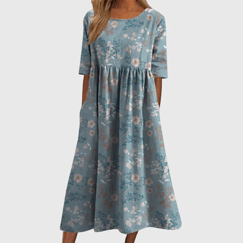 Eliza | Relaxed Midi Dress - Effortless Elegance, Everyday Comfort