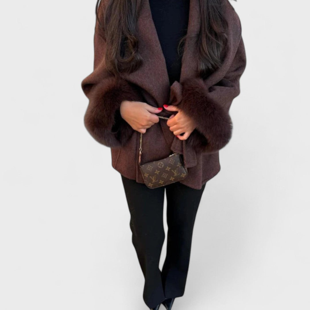 Faux Fur Cuff Coat "Carra"