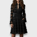 Parisa | Sheer Fringe Midi Dress