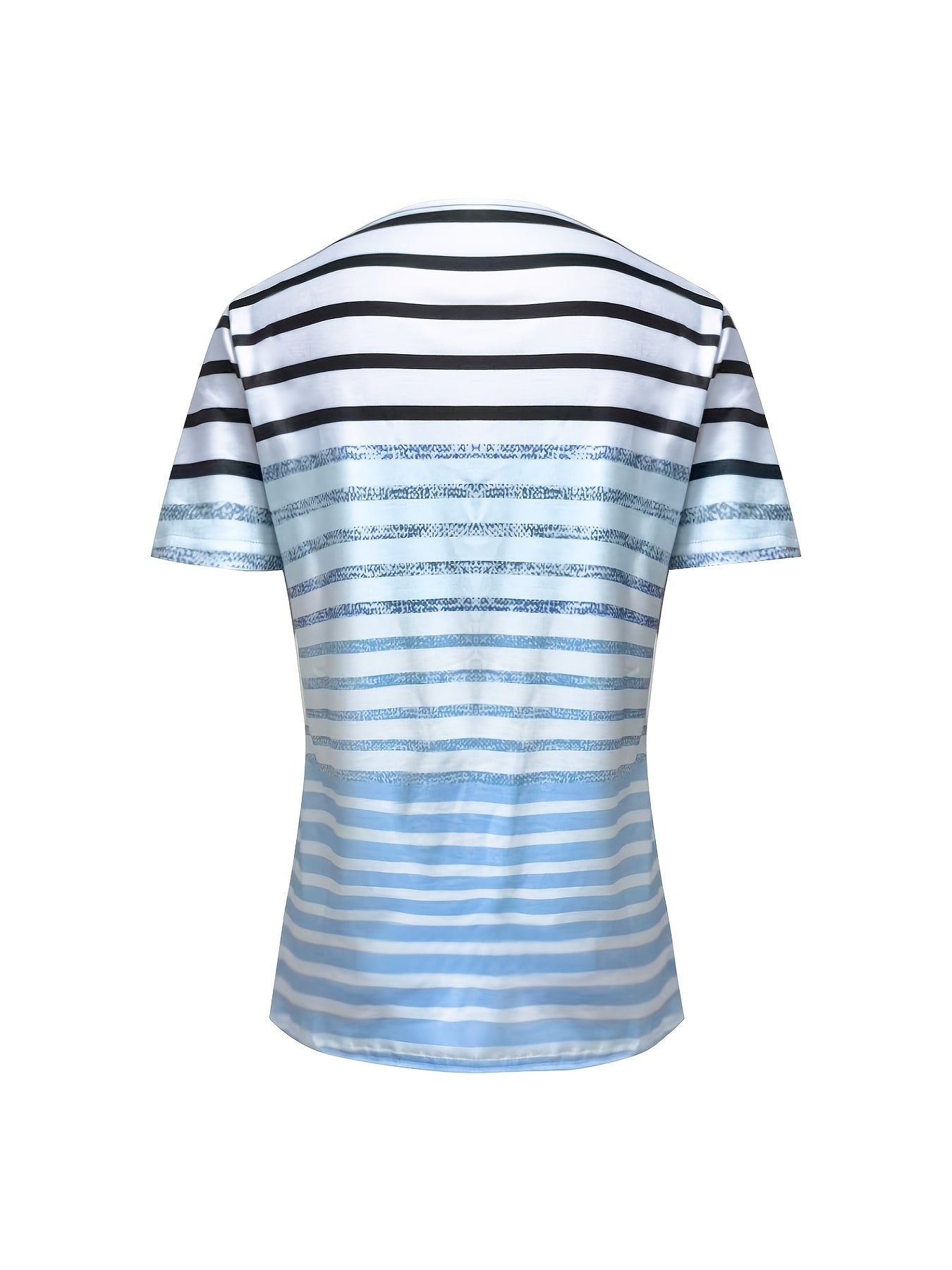 The Harlow — Women's Printed V-Neck Top with Cross-Strap Detail
