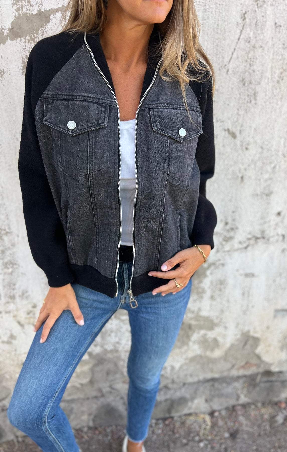 Denim & Knit Jacket "Ada"