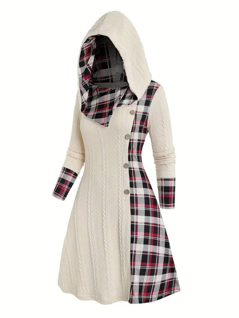 Hooded Knit Dress "Lisa"