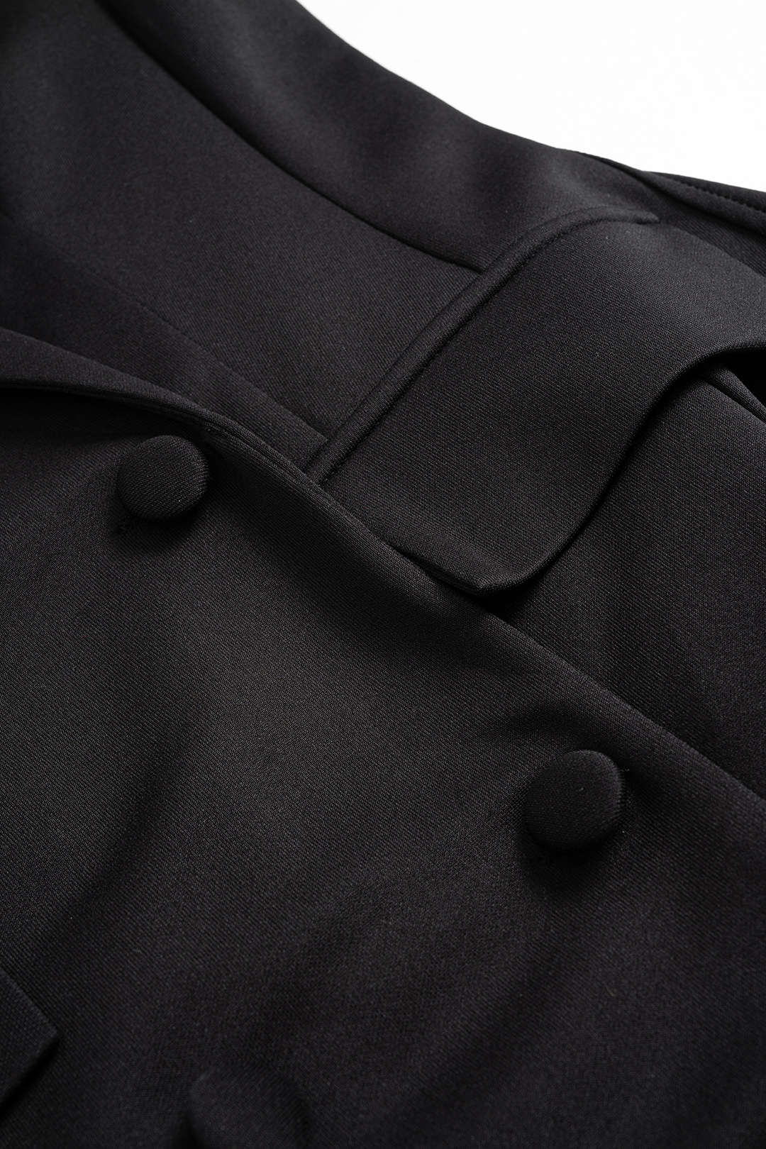 Notched Lapel V-Neck Mini Dress