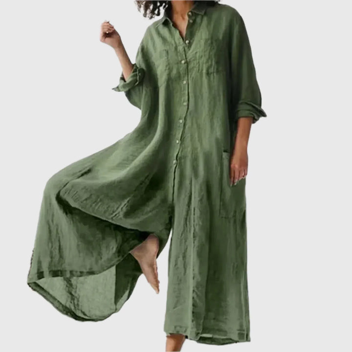Roz – Oversized Button-Down Jumpsuit