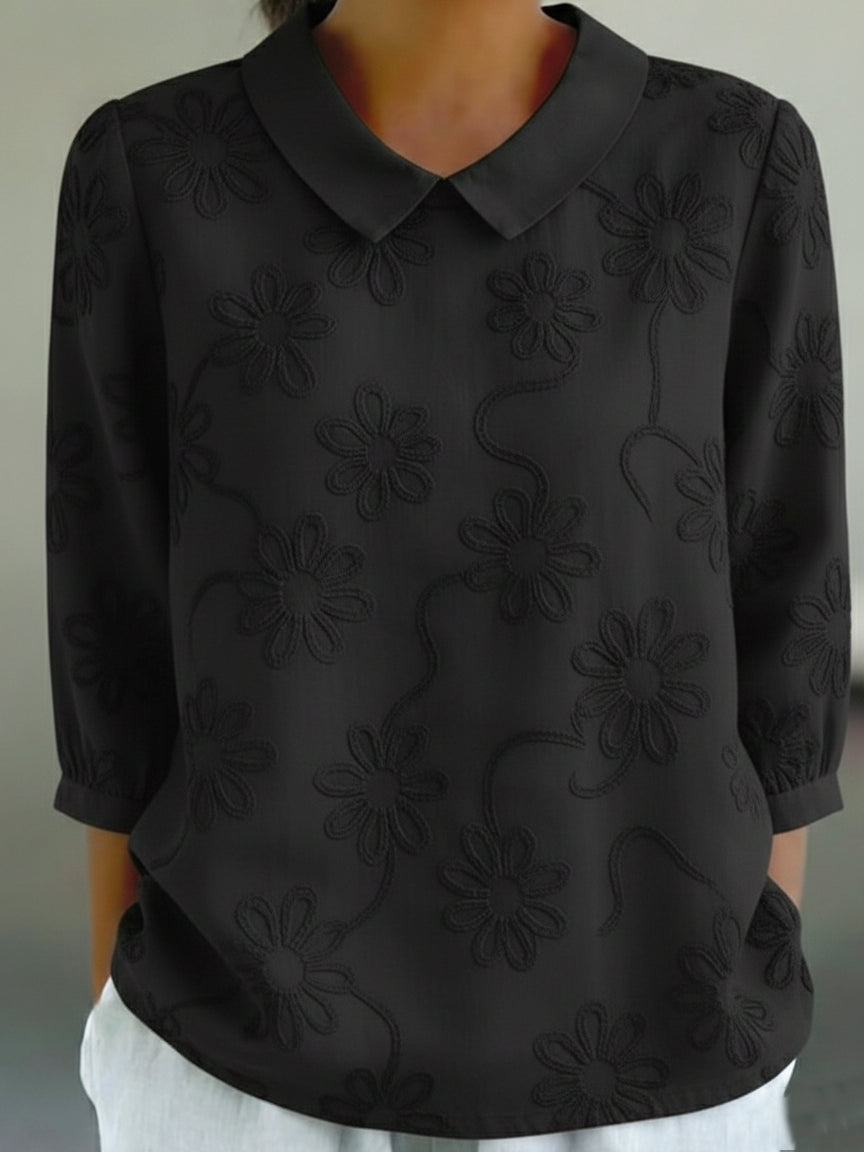 Florence™ | Romantic Floral Embroidered Blouse