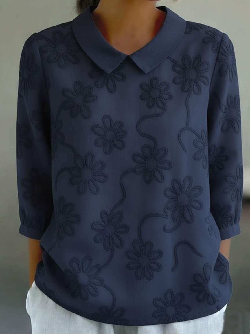 Florence™ | Romantic Floral Embroidered Blouse