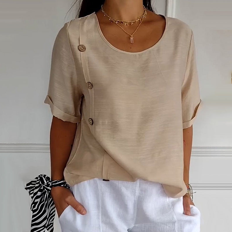 The Aria™ | Fluid Satin-Finish Blouse