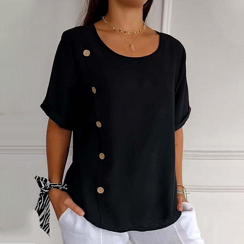 The Aria™ | Fluid Satin-Finish Blouse